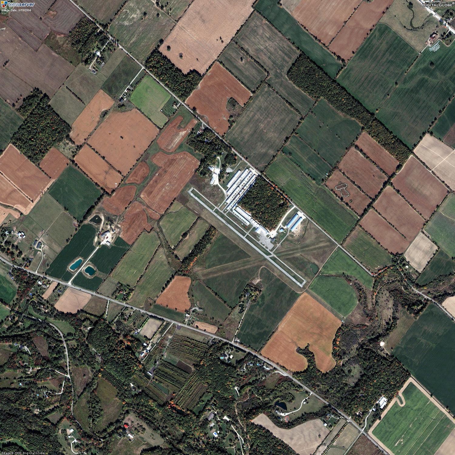2011 aerial of Capstone and air port runway.