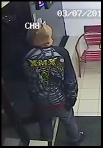 The jacket is probably in a dumpster somewhere but if you know anyone who is keen on pizza, short of cash and has a jacket like this – Crime Stoppers would like to hear form you.