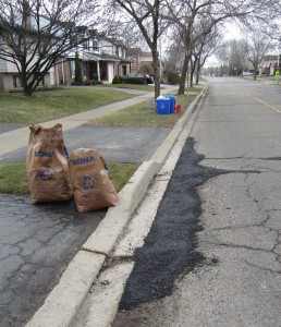 Palmer Drive, a much used road has a lot of patches but it will be awhile yet before it gets a proper repair job.