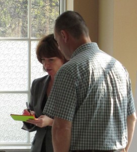 Georgina Black of KPMG consulting with a colleague during one of the Burlington Strategic Planning sessions.  The Strategic Plan team is ably led by Ms Black – one of the best in the business.