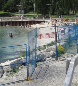 Pier instant beach The one plus that hasn’t cost us a dime so far is the instant beach that formed on the west side of the unfinished pier. The city is now talking about installing a $60,000 ramp to provide access, which could be done for a lot less by just moving some boulders.