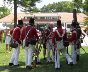 1812 troops in circle Quite a few War of 1812 re-enactors were at the Joseph Brant day event. Brant died in 1807 but the re-enactors added colour to the day and reminded us that the second centenary of the War of 1812 is to take place next year.