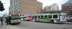 The John Street terminal can get really busy at rush hours – yes there are actually rush hours at this location.  Advertising pulls in some revenue for the city.