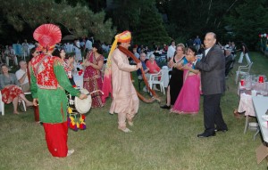 It was both a fund raising event and a cultural festival.  Sakran, the Liberal candidate in the forthcoming election steps his way through a dance routine.