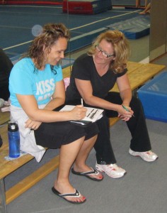 Kline and associate Kathy Kline runs the Peer to Peer program at the Burlington Gymnastics Club along with her associate Jenna Gleza The two know the strengths and weaknesses of each of the athletes and work tirelessly to help each one advance to the next level.