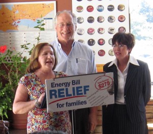 Strength in numbers.  McKenna on the left with Halton Progressive Conservative candidate Ted Chudleigh and current Burlington MPP Joyce Savoline.  McKenna will lean heavily on Chudleigh as the old master shows her how it’s done.