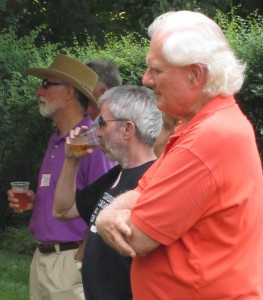 Former Burlington Mayor Walter Mulkewich held a fund raising BBQ for NDP candidate Peggy Russell then gave a rousing speech that reminded one of the days Mulkewich was running for office.
