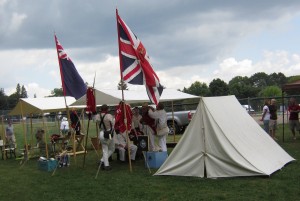 Reenactment day camp War of 1812 re-enactors set up camp at the LaSalle Pavilion during the Joseph Brant Day event.