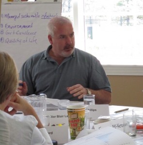 Scott Stewart glancing Scott Stewart, General Manager Community Services Department, leads the staff group that has stick handled this project to the point where the city now has at least three bids that on the surface look pretty good. The details will get a thorough scouring from Stewart who is a no nonsense kind of guy. He came to Burlington from Hamilton.