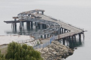 Bare bones Pier from high with trestle