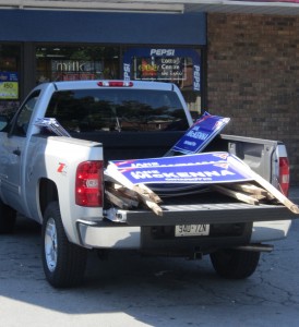 Truck with McKenna signs