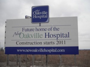 Oakville hospital sign