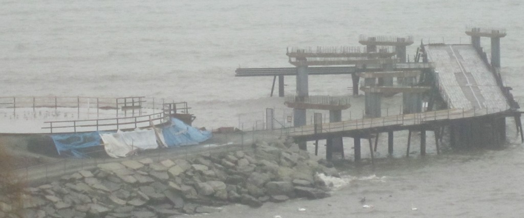 Pier with beams gone