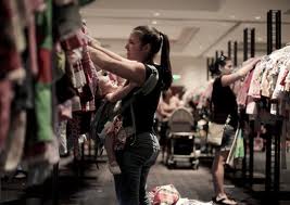 Mothers pregnant shopping