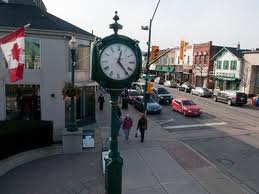 City Clock angle looking north on Brant