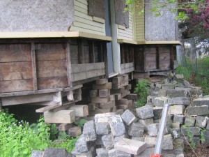 FS lower below floor foundation