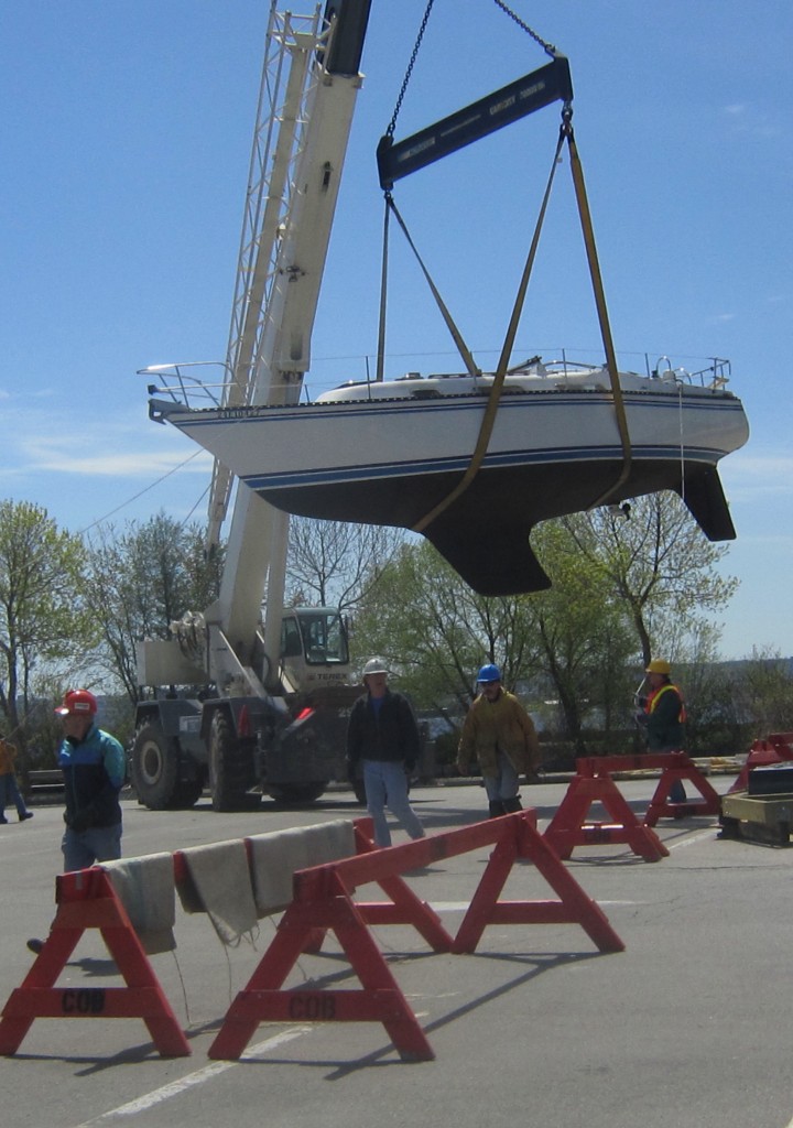 LaSalle Park - bring about a boat on its way to the water.  