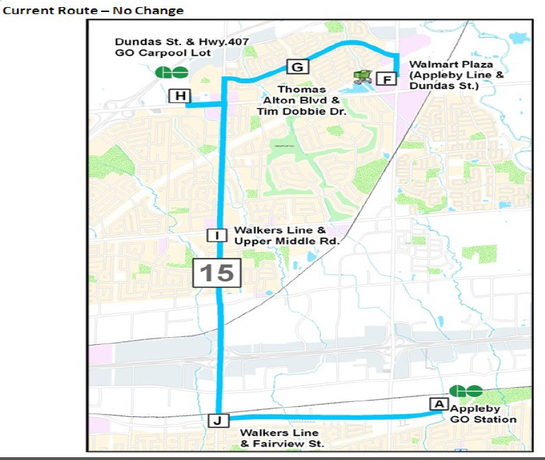 Rte 15 Walkers No route change