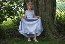 Tori in long purple dress