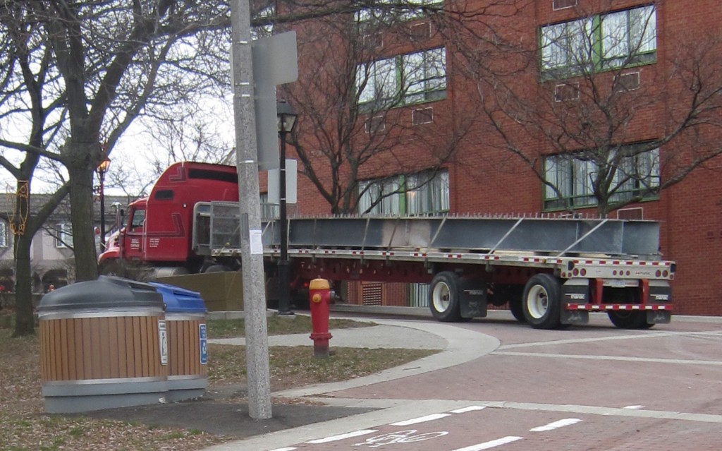 Pier Steel beams on truck 2 Dec 23-11