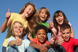 Camp - kids thumbs up