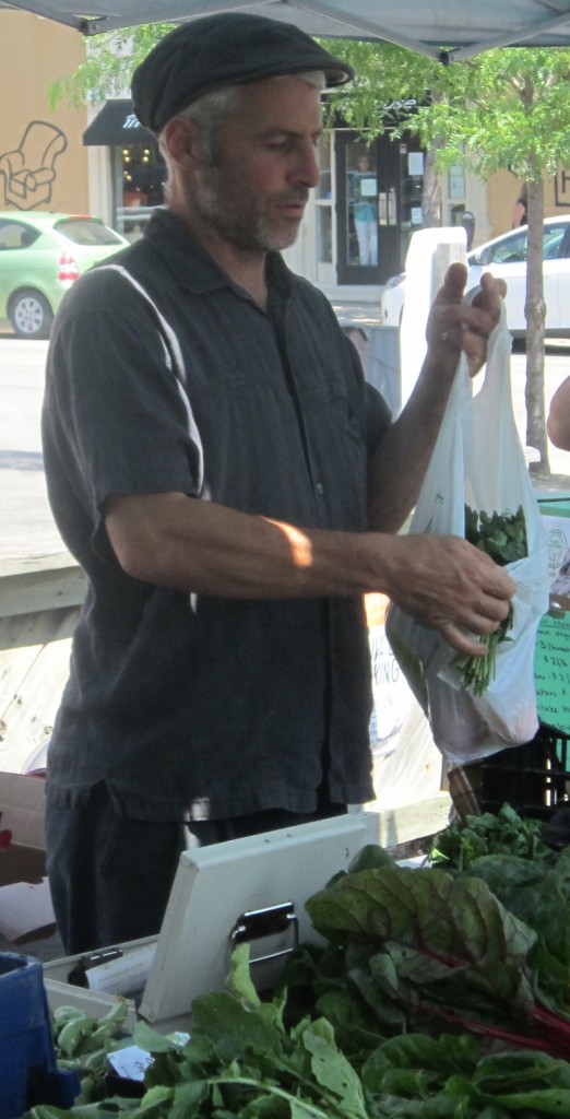Centre MArket - farmer with veggies