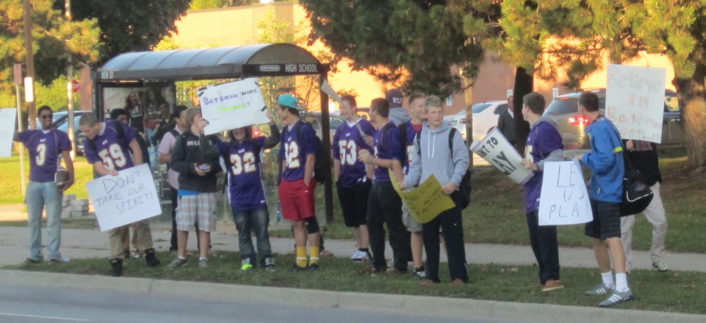 Bateman - team on the street protesting