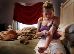 Oxycodone being injected