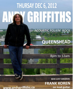 Local musician to play the Queen's Head Thursday night.