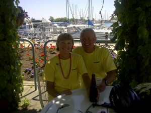 Dennison with Jackie at some waterfront place GWTA