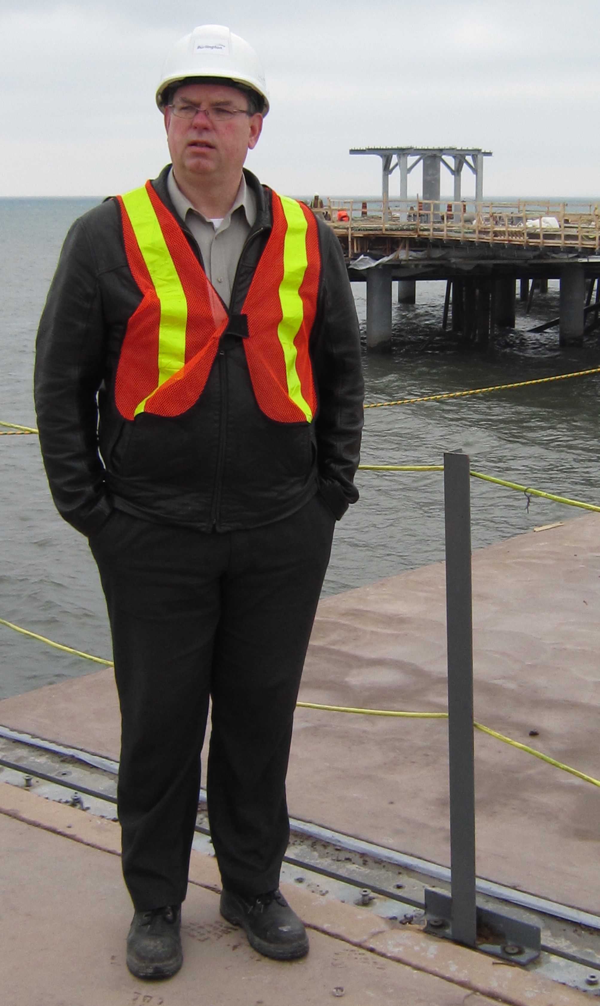 Pier Stevens Craig in front of early node
