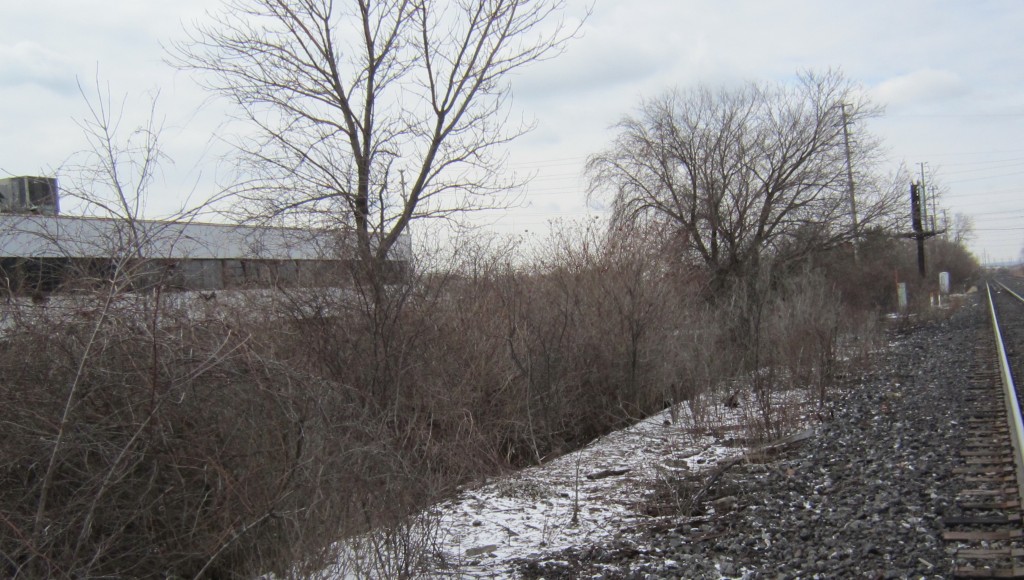 Fairview TD railway tracks at rear