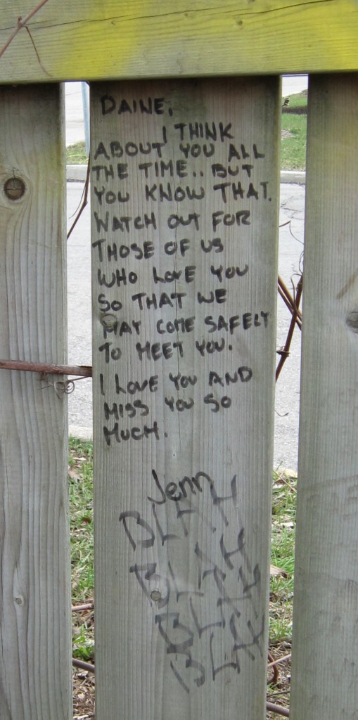Rail crossing - message from Jenn