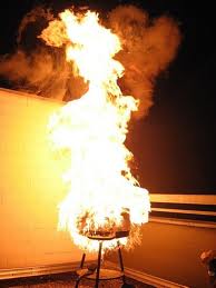 BBQ fire - big flame