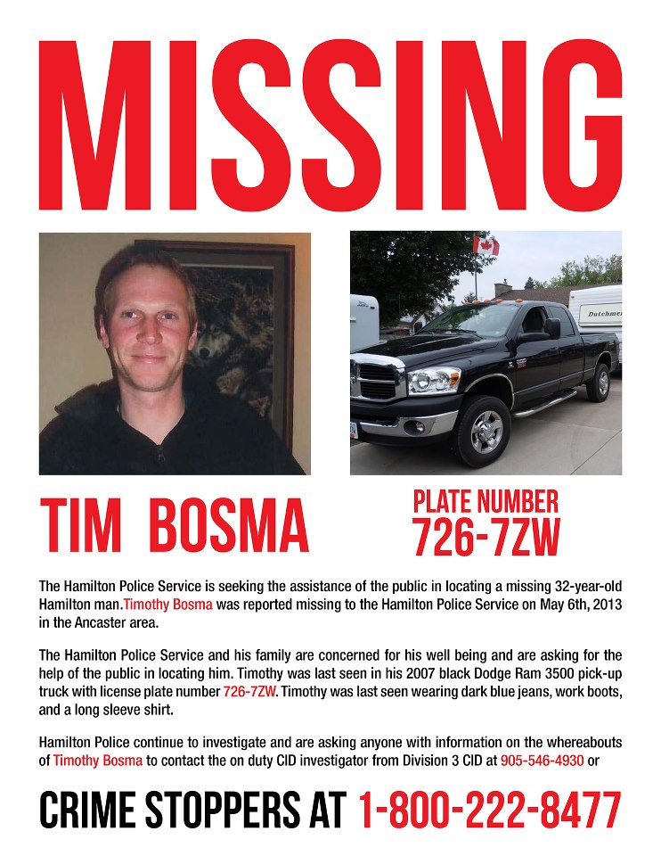 Bosma missing poster