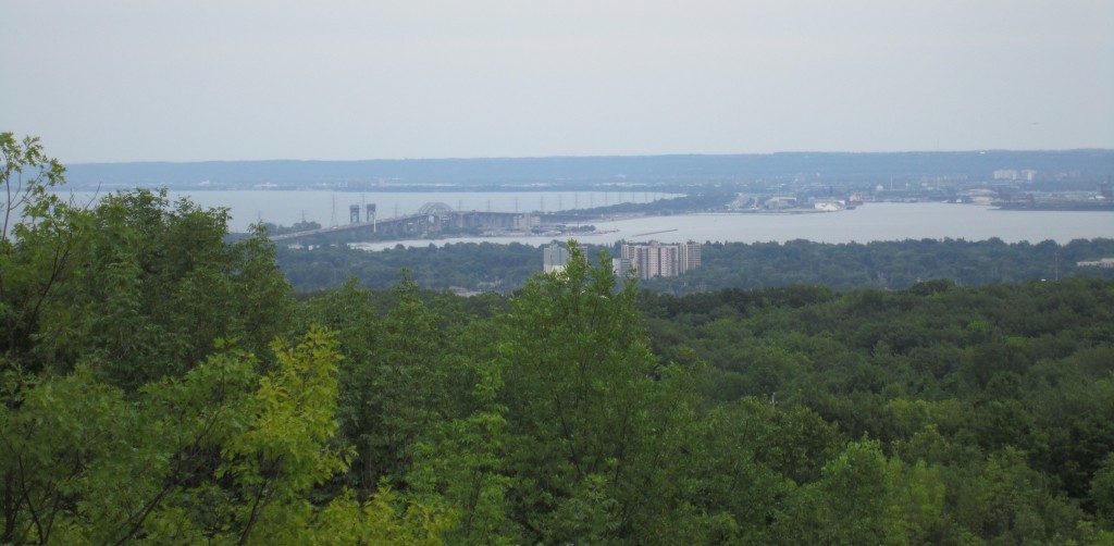Great view of Burlington Bay and the Skyway bridge from the south end of City View Park.