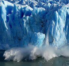 Global Warming - ice berg fallin apart