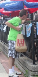 The downtown merchants have used special shopping bag promotions in the past. Last summer we all got to see BDBA General Manager Brian Dean in shorts that must have been on sale somewhere.
