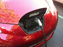 Electric charging - red car