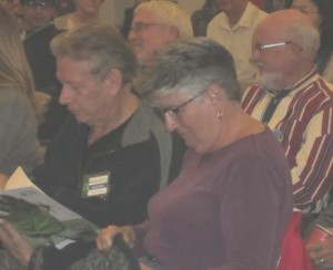 Gloria Reid, on the right with her husband - a welcome addition to the BurlingtonGreen board.
