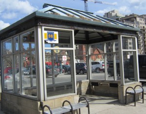 This is all transit riders are going to have for shelter in the cold weather once the terminal building is taken down.