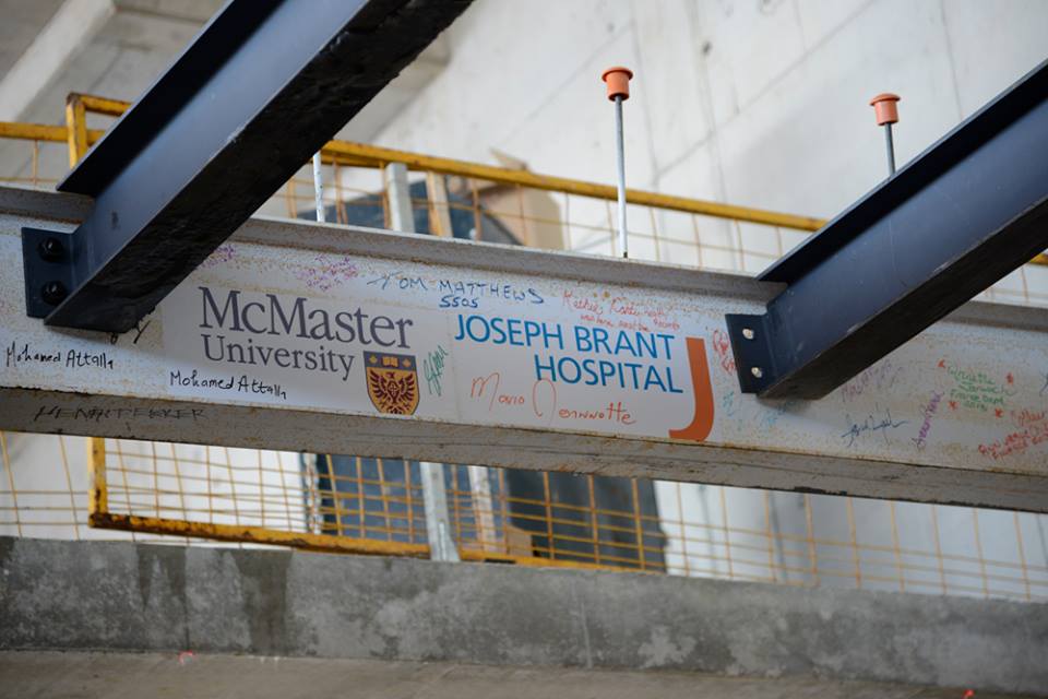 Brant medical centre beam with all the signatures