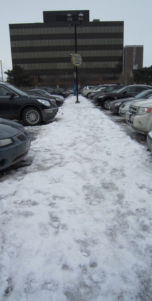 Snow - ice lot 4 looking north