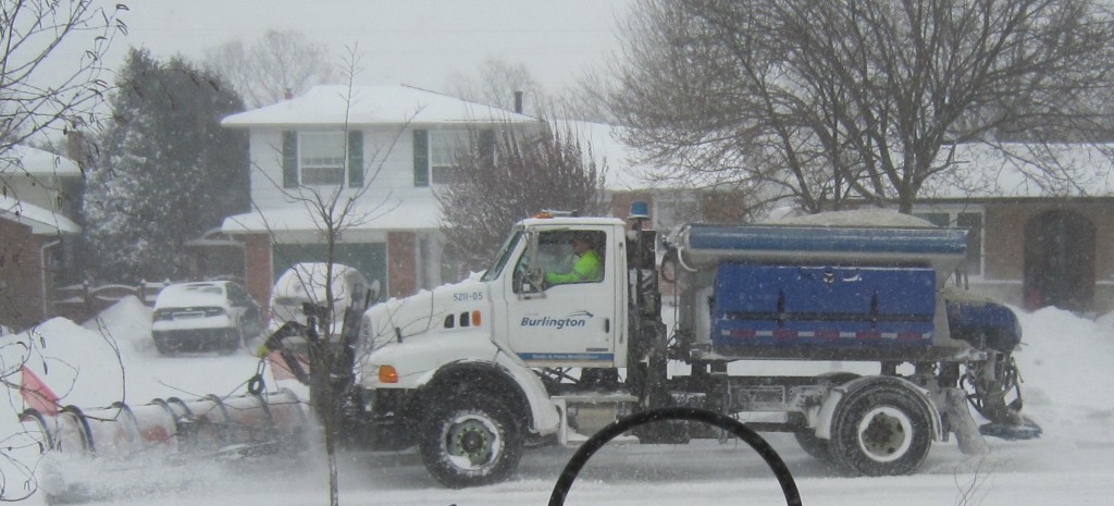 One of the more than 25 pieces of equipment out clearing the primary roads - today they were out at 3 am.