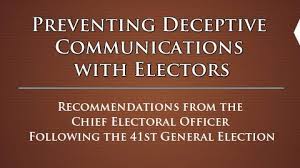 Elections Canada - Deceptions report