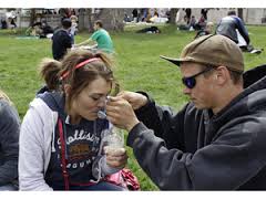 Smoking pot in a park BEST