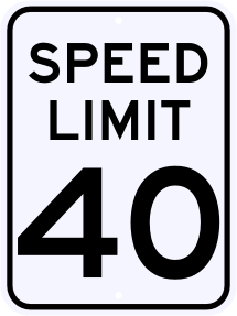40 km hr speed limit