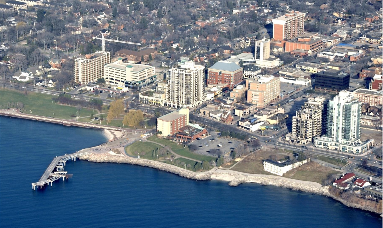 Aerial downtown - before pier