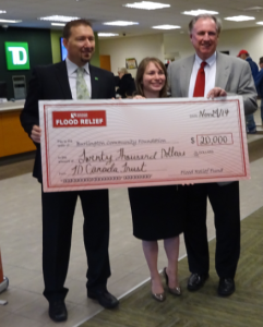 BCF Flood TD cheque presentation