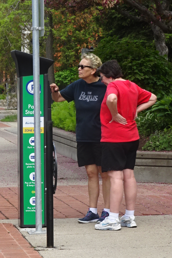 Babes at parking meters